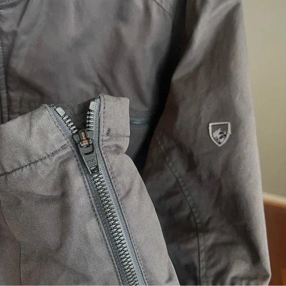 KUHL Kaffe Racer Jacket Charcoal Gray Quilted Full Zip Men L Outdoor Minimalist - Picture 12 of 12